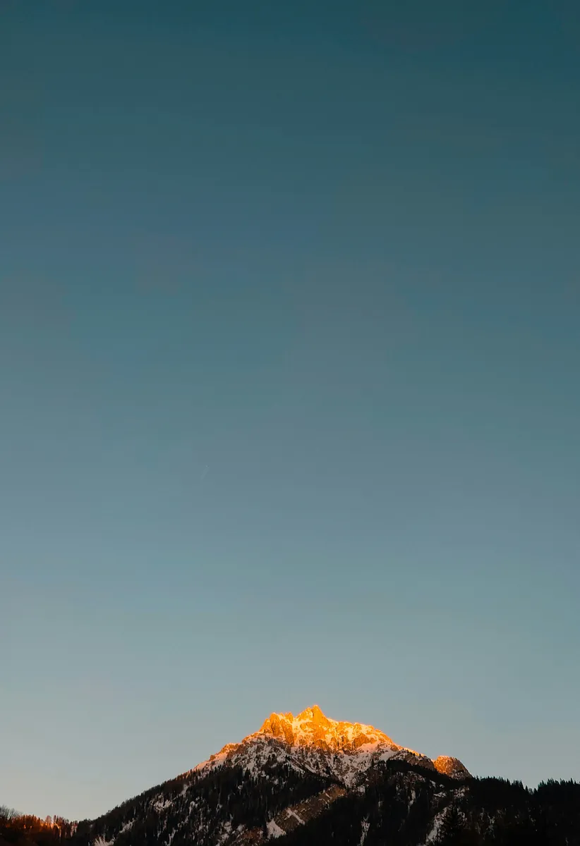 Mountain at sunset