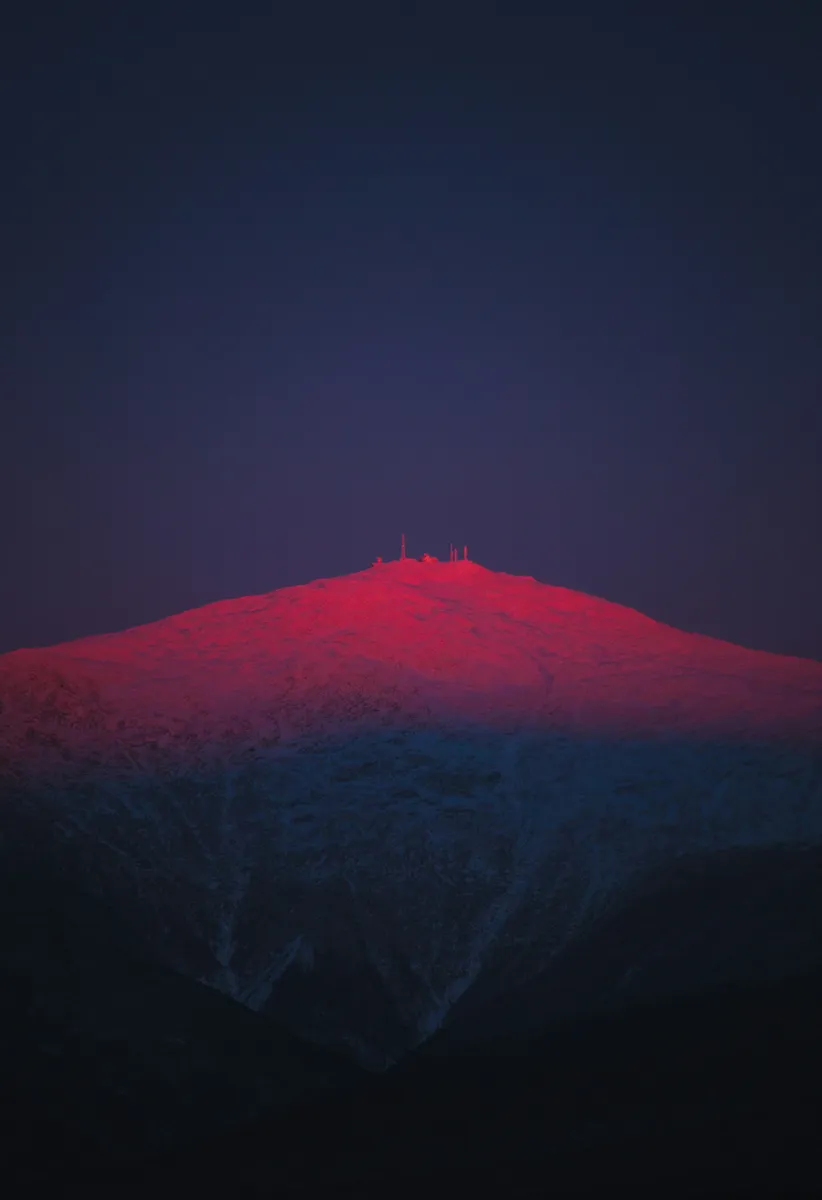 White Mountains at sunset